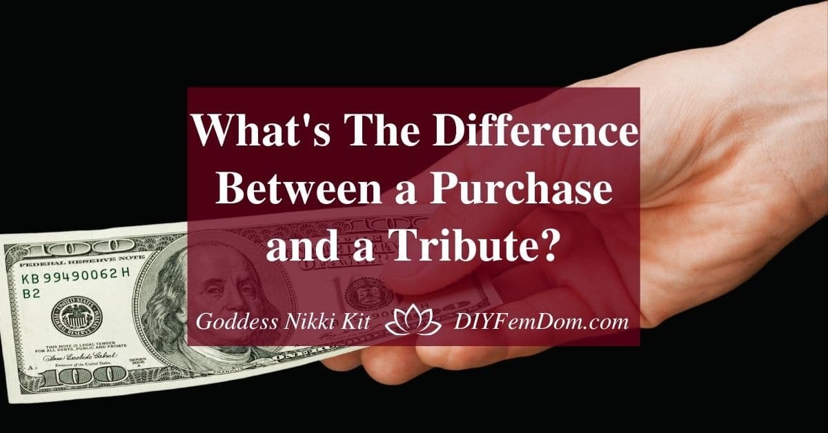 FinDom Tribute How Is It Different Than A Purchase In FemDom